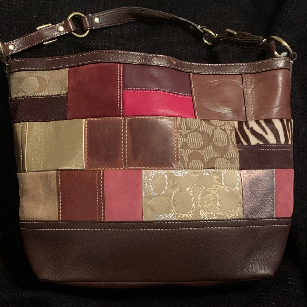 Coach Patchwork Leather Shoulder Bag